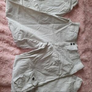 Forever 21 Cream Cargo Pants